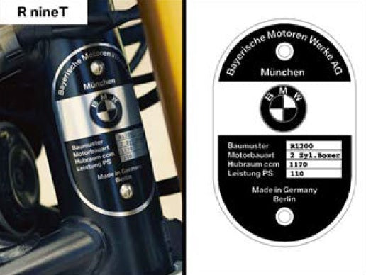 Emblème de réservoir R-Design ClassicBike Raisch BMW R NineT